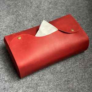 Boîte à mouchoirs en cuir carrée personnalisée pour bureau, support pour serviettes, étui pour voiture, hôtel, bureau, décoration de la maison, vaisselle, prix abordable - Product Image 1