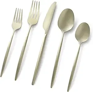 Juego de cubiertos de acero inoxidable hecho a mano con acabado plateado Vajilla de nuevo diseño con mango de metal para ocasiones de boda - Product Image 2