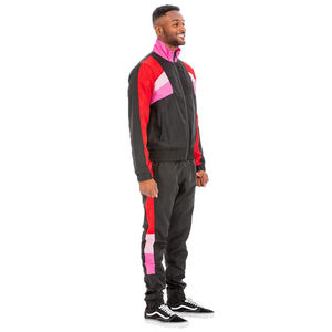 Tissé Nylon Polyester Coupe-Vent Pantalon Veste Patchwork Zip Personnalisable Pantalon Ensemble Deux Pièces Coupe-Vent Streetwear Survêtement - Product Image 3