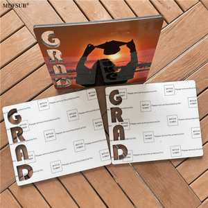 Cadre <span class=keywords><strong>photo</strong></span> rectangulaire vierge en MDF pour sublimation, certifié REACH EN71, 150x180mm, 5mm, avec support chevalet, pour logo personnalisé, compatible presse à chaud MDFSUB - Product Image 3