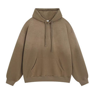 Ladies Cropped Hoodie Long Sleeve Drop Shoulders Hoodies Oversized Jumper Women Acid Wash Crop Hoodies full face zipper - Product Image 6
