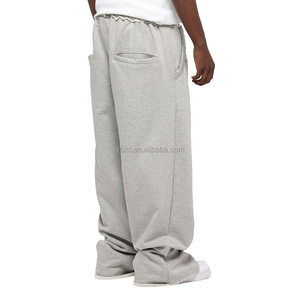 Baggy Sweatpants Gestapelte Hose Individuelles Design Oversized Weites Bein Hochwertiger Puff-Druck Lockere Sweatpants OEM-Fabrik - Product Image 4