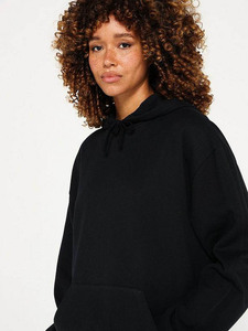 Vente chaude Drop Shoulder Dernières femmes noires essentielles sweat à capuche surdimensionné Anti-rides et respirant sweats à capuche vierges pour les femmes - Product Image 6