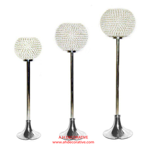 Bougeoir en métal et cristal pour décoration de mariage Bougeoir décoratif fait main de haute qualité pour fête avec cristal votif - Product Image 3