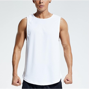 เสื้อกล้ามผ้าฝ้าย100% สำหรับผู้ชายแห้งเร็วระบายอากาศได้ดีโลโก้ตามสั่ง - Product Image 1