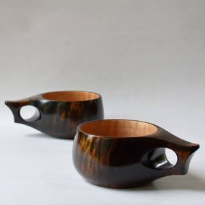 TRADITIONAL Natural Wood Tea Cup Wooden for Wine Coffee Water Hot Cold Drinks Drinking <b>Mug</b>, Japanese Style Wood Tea Cup - Product Image 3