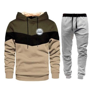 Conjunto Deportivo de Invierno para Hombre con Capucha, Felpa, Estilo Jogger, Estampado Sólido, Ropa Deportiva Informal - Product Image 6