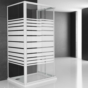 Ogomondo angolo destro Box doccia 3 lati 70x120x70 schermo in cristallo temprato stampato 70x120x70 a destra" - Product Image 1