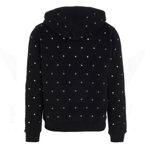 Sweat à capuche en molleton 100% coton imprimé de qualité supérieure pour hommes Pull à capuche personnalisé Vêtements d'hiver Fabricant de sweats à capuche en strass - Product Image 2