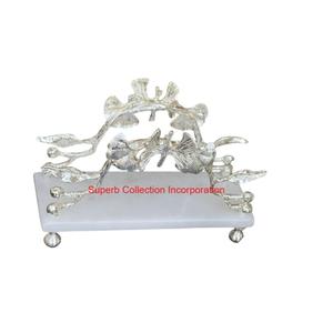 Meilleur porte-serviettes en métal plaqué argent design de branche pour décor de table à manger porte-serviettes de table décoratif de qualité supérieure pour la maison - Product Image 2