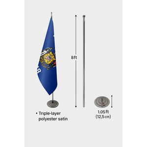 Drapeau d'intérieur officiel du Wisconsin 3x5 pieds en nylon, polyester, vinyle, soie, autres matériaux, style fanion, aluminium, fibre de verre, numérique - Product Image 6