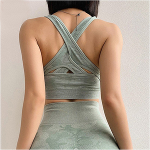 Sujetador deportivo de talla grande para mujer, de secado rápido, antibacteriano, ecológico, sin costuras, de punto, para correr, sublimado, ¡gran oferta! - Product Image 6