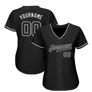 2026 camiseta de béisbol y softbol personalizada 100% poliéster bordado nombre del equipo logotipo impreso transpirable uniforme de secado rápido - Product Image 5