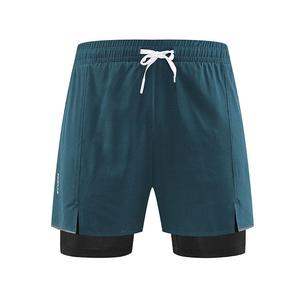 Pantalones cortos de gimnasio al por mayor 2 en 1 banda de cintura de cuerda poliéster de secado rápido ropa deportiva para correr pantalones cortos de malla de entrenamiento de gimnasio envío DDP - Product Image 2