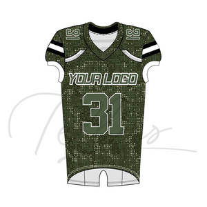 Camiseta de Fútbol Americano al por Mayor de Alta Calidad, 16 Paneles, Manga Corta, Secado Rápido, Anti-UV, Nombre del Equipo Personalizado, Unisex - Product Image 2