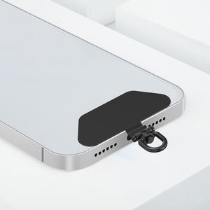 Cordon de téléphone portable rotatif avec connecteur métallique universel, durable, détachable, mini-cordon de fixation, patch en acier inoxydable - Product Image 1