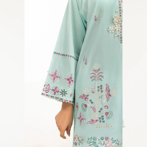 Salwar Kameez เสื้อผ้าสำหรับผู้หญิงที่มีน้ำหนักเบาปักลายทางการ - Product Image 3