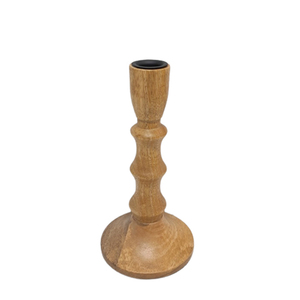 Bougeoir de pilier en bois décoratif antique, support de bougie de style moderne en PC de couleur marron pour la décoration de mariage - Product Image 2