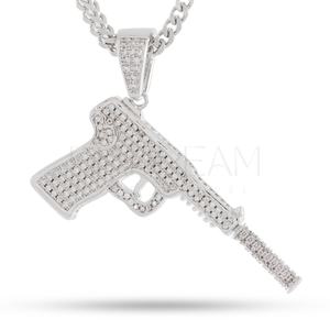 Chaîne cubaine en argent sterling 925 avec pendentif chaîne en diamant cultivé en laboratoire Pièce de bijou élégante et écologique intemporelle - Product Image 6