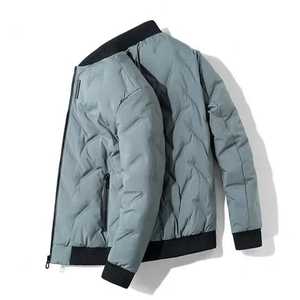 Doudoune coupe-vent réversible imperméable en toile noire pour hommes avec logo personnalisé Streetwear hiver haute qualité bas prix 20 pièces - Product Image 3