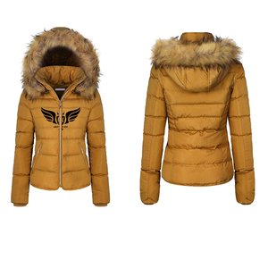 แจ็กเก็ตบอมเบอร์แบบมีซิปหน้ามีฮู้ดสำหรับผู้หญิงไซส์ใหญ่พิเศษอบอุ่นลำลองสำหรับฤดูหนาว - Product Image 2