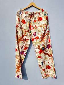 ชุดนอนผ้าฝ้าย100% ลายดอกไม้ทำด้วยมือสไตล์อินเดียชุดนอนหรูหราแบบลำลองชุดเดินตอนเช้าสำหรับฤดูใบไม้ผลิ/ฤดูใบไม้ร่วง - Product Image 5