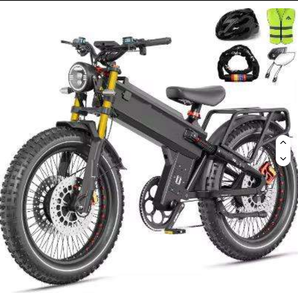 TOP PRICE A9 Pro Max Bike-E 60V 70Ah 5600W Dual Motor 45+MPH 26"x4.8" Fat-Tires Dirt Bike 200-Mile Range 7-Speed - Product Image 1