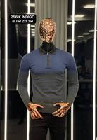 Suéter informal de otoño para hombre para cuello Polo manga larga cremallera calor cálido Cachemira Mohair estampado Jacquard Logo botón raya letra.