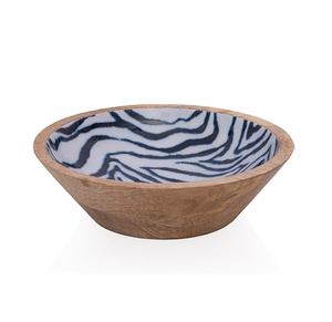 Ensaladera de madera impresa Venta caliente Ensaladera de madera Multicolor Esmalte de madera Impreso Cuchara y tazón Set Tasa más baja - Product Image 2