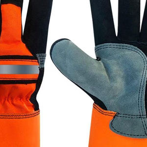 Gants en cuir industriel à double renfort de paume Gants de sécurité pour le dos en coton respirant avec protection renforcée - Product Image 6