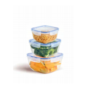 Ensemble de contenants alimentaires en plastique de style européen CATEEM modèle 30004, polyvalents, multi-pièces, avec couvercles hermétiques pour la cuisine - Product Image 1
