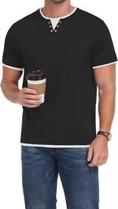 เสื้อยืดเรียบง่ายสำหรับผู้ชาย ผ้าฝ้าย 100% สีเทา รับสกรีนโลโก้ ขายส่ง คุณภาพดีที่สุด เสื้อยืดพิมพ์ลาย ยูนิเซ็กซ์ เสื้อเจอร์ซีย์เรียบสีพื้น - Product Image 5