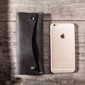 Portefeuille en cuir véritable Crazy Horse de qualité supérieure, couleur unie, vente en ligne - Product Image 4