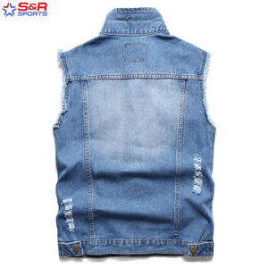 Wholesale Price New Fashion <b>Men's</b> Denim <b>Vest</b> Customized Design Pakistan Manufacturing High Quality Breathable <b>Men</b> Denim <b>Vest</b> - Product Image 2