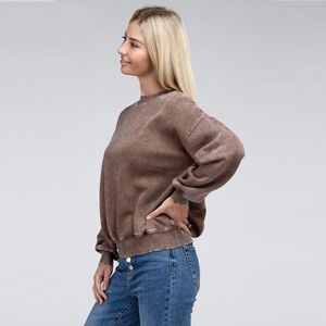 T-shirts d'été pour femmes de haute qualité, vintage, délavés à l'acide, écologiques, coupe ajustée, manches courtes, séchage rapide, respirants - Product Image 1