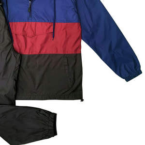 Ensemble de survêtement léger à capuche pour homme NEXT WAVE, grandes tailles, color block, pantalon de jogging respirant pleine longueur avec poches latérales - Product Image 3