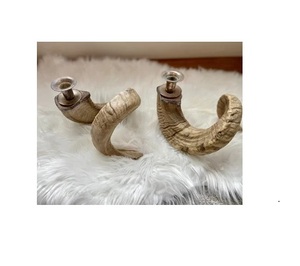 เชิงเทียนรูปเขาควายพร้อมที่หนีบโลหะตกแต่งโรงแรมเชิงเทียน - Product Image 4