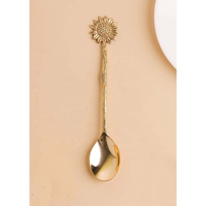 Juego de cuchara y tenedor para servir ensalada de diseñador pulido plateado con mango de diseño de gota de lágrimas de acero inoxidable para boda - Product Image 4