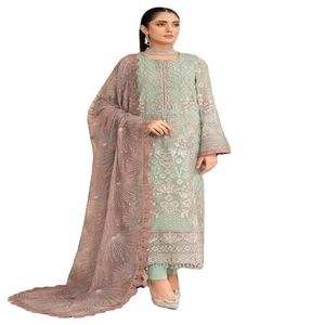Branded Suits of FLOSSIE High Quality Chiffon Stylish and Beautiful <b>Indian</b> and Pakistani Dresses Fancy Wear <b>Top</b> Quality Suits - Product Image 1