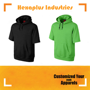 Sweat à capuche à manches courtes en coton avec logo personnalisé taille américaine pour hommes T-shirt à capuche de gymnastique avec impression Vêtements d'hiver - Product Image 6