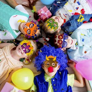Máscaras de dinosaurio de fieltro para niños, favores de fiesta de dinosaurio, máscaras de dinosaurio, suministros de fiesta de cumpleaños, máscaras de fiesta de dinosaurio para niños y niñas - Product Image 2