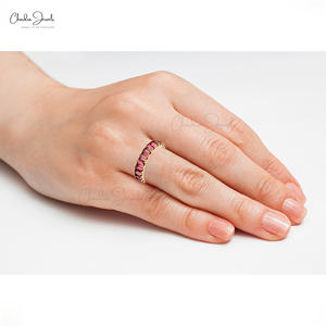 แหวนพลอยทัวร์มาลีนสีชมพูทองแท้ขนาด5x3มม. ใหม่ขายดี - Product Image 5