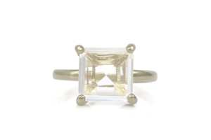 New Arrival Custom Solid 925 Sterling Silver Natural <b>Clear</b> Crystal Quartz Faceted Cut Gemstone Solitaire Rings Fine Jewelry Sale - Product Image 6