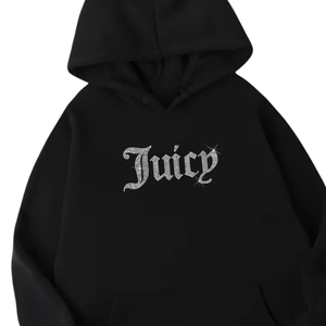Sudadera Juicy Rhinestone para Hombre, de Lujo, con Letras de Cristal, Estilo Urbano, Moda Hip Hop, Estética Diamante, Algodón Otoñal, Talla Grande - Product Image 2