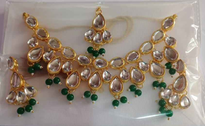 Glamorous AD Fashion <b>Jewellery</b> <b>Set</b> Stunning <b>Indian</b> Bridal Necklace and Earrings Combo for Parties Weddings and Occasions - Product Image 3