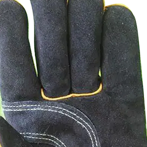 ถุงมือเชื่อมทิคหนังแพะสีดำแบบพรีเมี่ยมทนความร้อนพร้อม Kevlar Liner Molten การป้องกันโลหะดีไซน์ใหม่2026 - Product Image 2