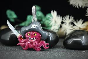 Pendentif en argent 925 avec émail rose personnalisé, design unique, coupe ronde brillante, émail 3D, bijoux hip-hop pour hommes - Product Image 5