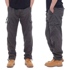 New Arrival Custom Made OEM Cotton Twill Reflective Mining Men <b>Work</b> Wear <b>Cargo</b> <b>Pants</b> Breathable Quick Dry Drawstring Closure - Product Image 2