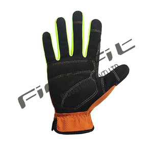 Durable Leather Mechanic <b>Gloves</b> Breathable Cotton Oil Resistant Safety Reinforced <b>Finger</b> Custom Logo Protective <b>Gloves</b> - Product Image 2