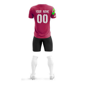 Vente en gros en usine Ensemble complet de maillots de football personnalisés Uniformes de kit de football pour jeunes Vêtements de football pour hommes avec service de coupe automatisé OEM - Product Image 3